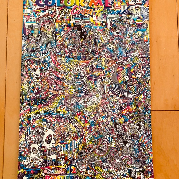 Lot if 3 Lisa Frank coloring books and poster book - Picture 2 of 9